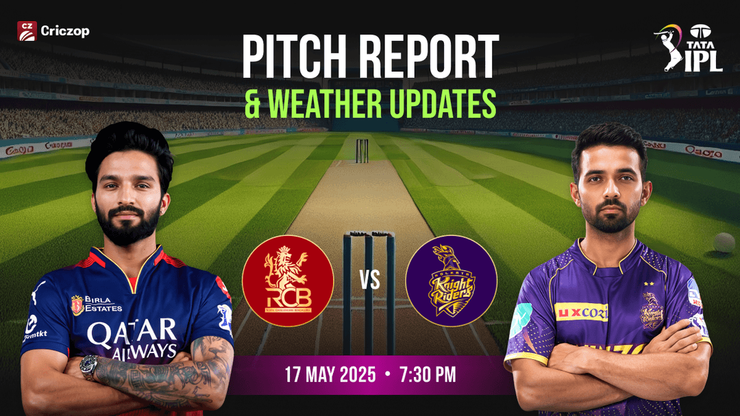 RCB vs KKR Pitch Report Weather Report Match 58 IPL 2025 