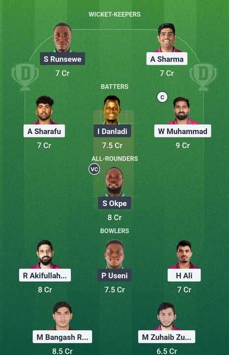 Pearl of Africa T20I Series 2025 - NIG vs UAE: Dream11 Team